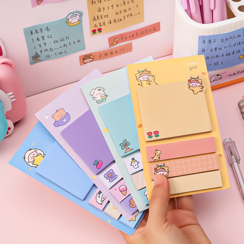 3 Note Ghi Chú 4 Pack Hoạt Hình