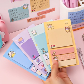 3 Tập Note Gh Chú Vuông Kèm Hình Chữ Nhật Nhiều Màu - Thỏ Hồng VPP