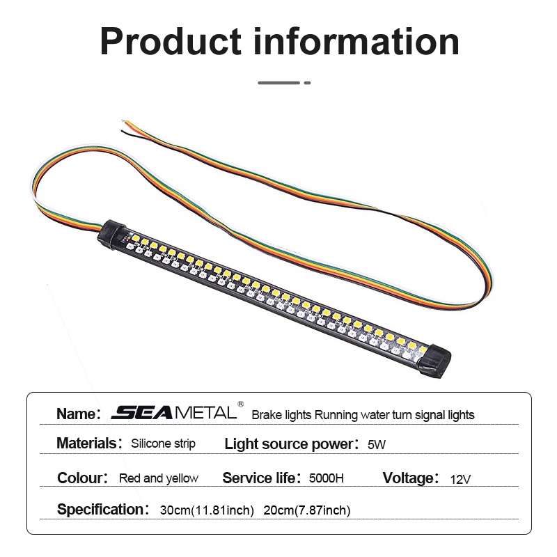 Đèn LED SEAMETAL gắn đuôi xe mô tô tiện dụng