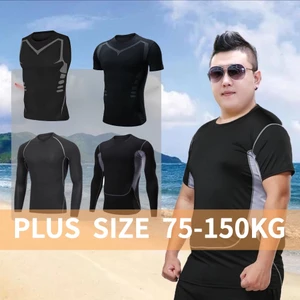 Áo Thun Tay Ngắn Đi Bơi / Lặn / Tập GYM Chất Liệu Nhanh Khô Có Size Lớn Cho Nam Giới