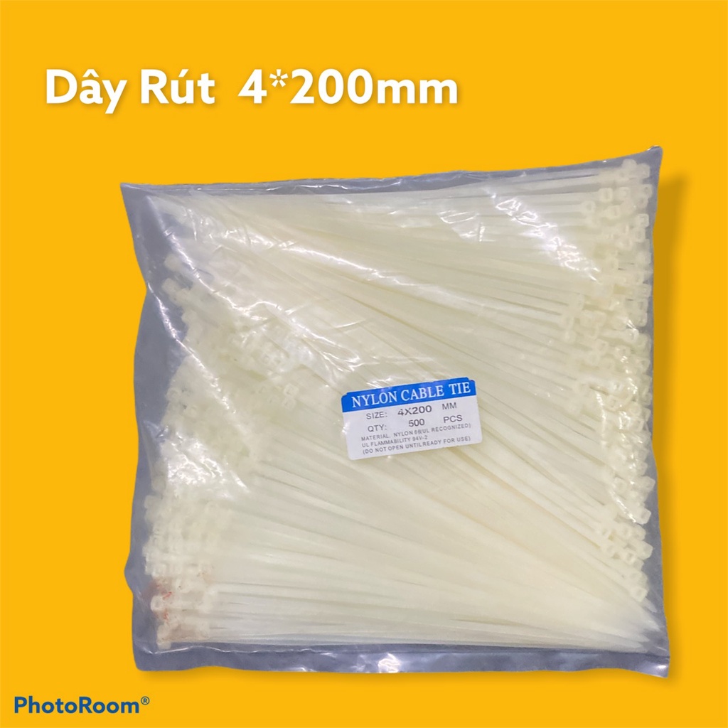 Dây rút nhựa 4*200mm ( ĐÓNG GÓI 1 BỊCH GỒM 500 SỢI DÂY RÚT ) | Shopee ...