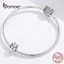 Hạt charm Bamoer bằng bạc 925 hình mèo may mắn trang trí vòng tay