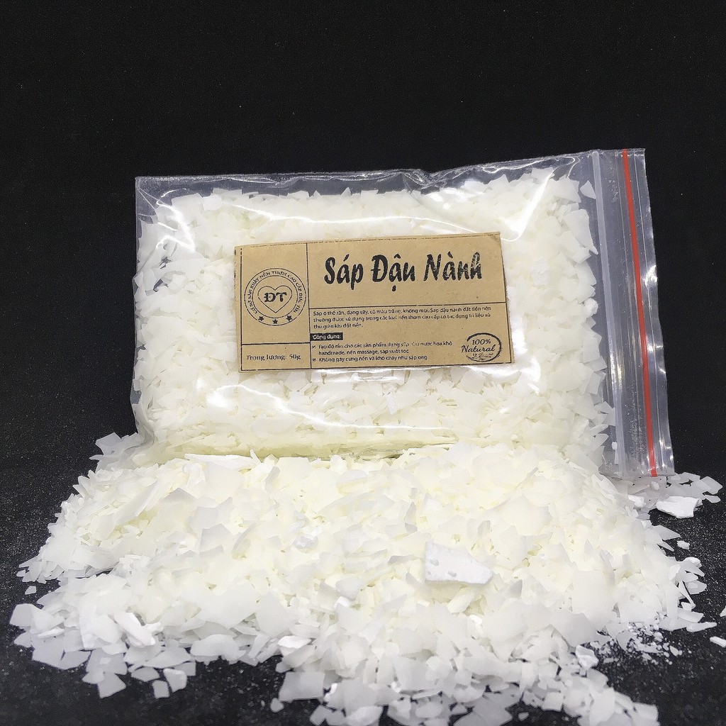 100g sáp đậu nành cứng cao cấp làm nến 100% thiên nhiên an toàn cho người  sử dụng