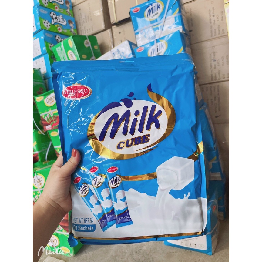 [ Ăn vặt ngon ] Combo 150 viên ( 30 gói ) Kẹo viên sữa chua MILK CUBE ...