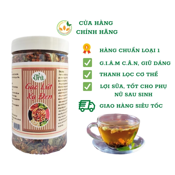 Trà Gạo Lứt Xạ Đen, Trà Gạo Lứt mix 8 vị đặc biệt giúp GIẢM CÂN, Thanh nhiệt, Mát gan, ngủ ngon
