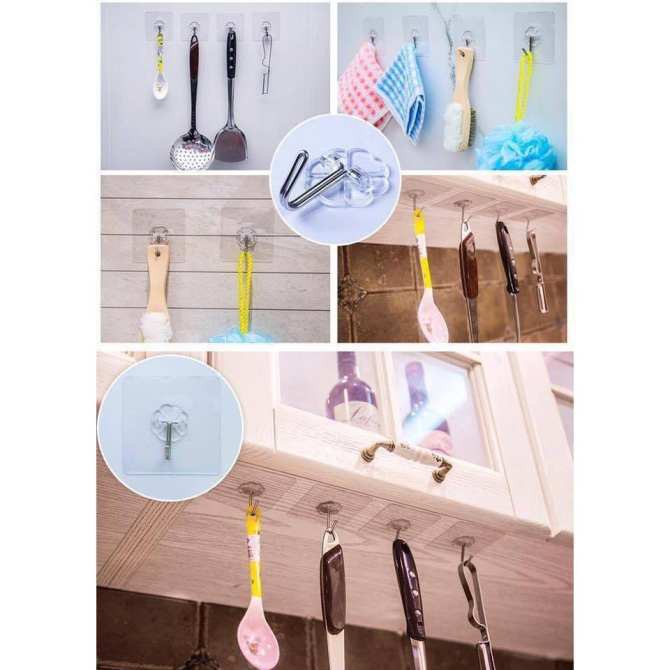 Set 5 móc dính tường chịu lực siêu chắc