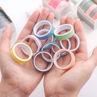 Bộ 5 Cuộn Băng Keo Washi Nhiều Màu Sắc Dùng Trang Trí Sổ Tay Đẹp Mắt