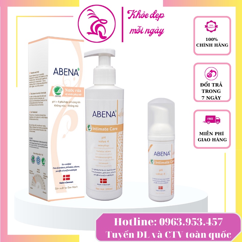(Đã bán 150) Dung dịch vệ sinh phụ nữ ABENA Intimate Care ngăn ngừa viêm nhiễm