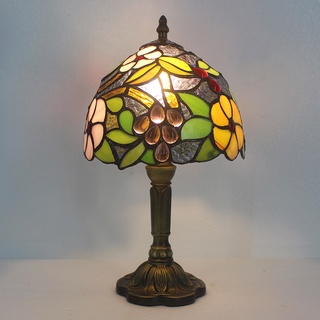 Vintage Phòng Ngủ Bàn Đọc Sách Con Công Chuồn Nho Thiết Kế Bóng Kính Nhà Sang Trọng Trang Trí Phòng 14 ” Cao Cắm Vào