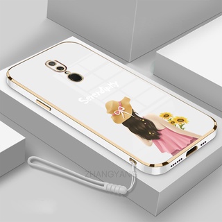 ốp lưng oppo f11 f11 pro Ốp Điện Thoại TPU Silicon Viền Mạ Màu Hình Cô Gái Xinh Đẹp Cho oppo f11 f11 pro