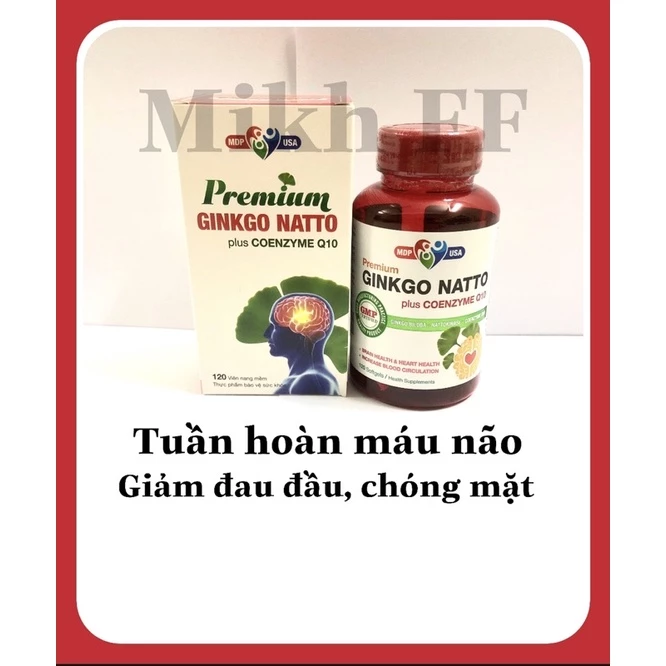 Viên uống tuần hoàn máu não Premium Ginkgo natto-giảm đau đầu, chóng mặt