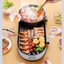bếp lẩu uyên ương, với lớp chống dính, công suất lớn 2200W 10s làm nóng, phù hợp cho 5-6 người