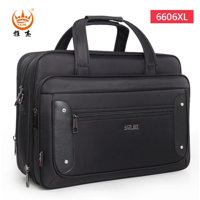 free ship Túi xách cặp công sở đựng laptop 17inch YAJIE T07 mã 6606 (Đen)