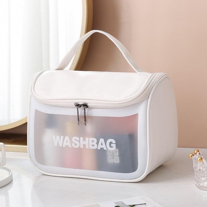 Túi đựng mỹ phẩm túi đựng đồ du lịch bằng nhựa chống thấm WASHBAG gọn nhẹ tiện lợi