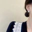 S925 Kim Bạc Thời Trang Hoa Zircon Vòng Tròn Bông Tai Sáng Bông Tai
