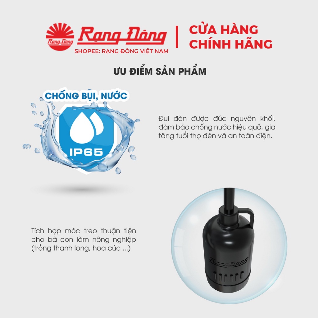 Ảnh Đui đèn Rạng Đông E27 - Chống Thấm Nước IP65 - Độ Bền Cao 3