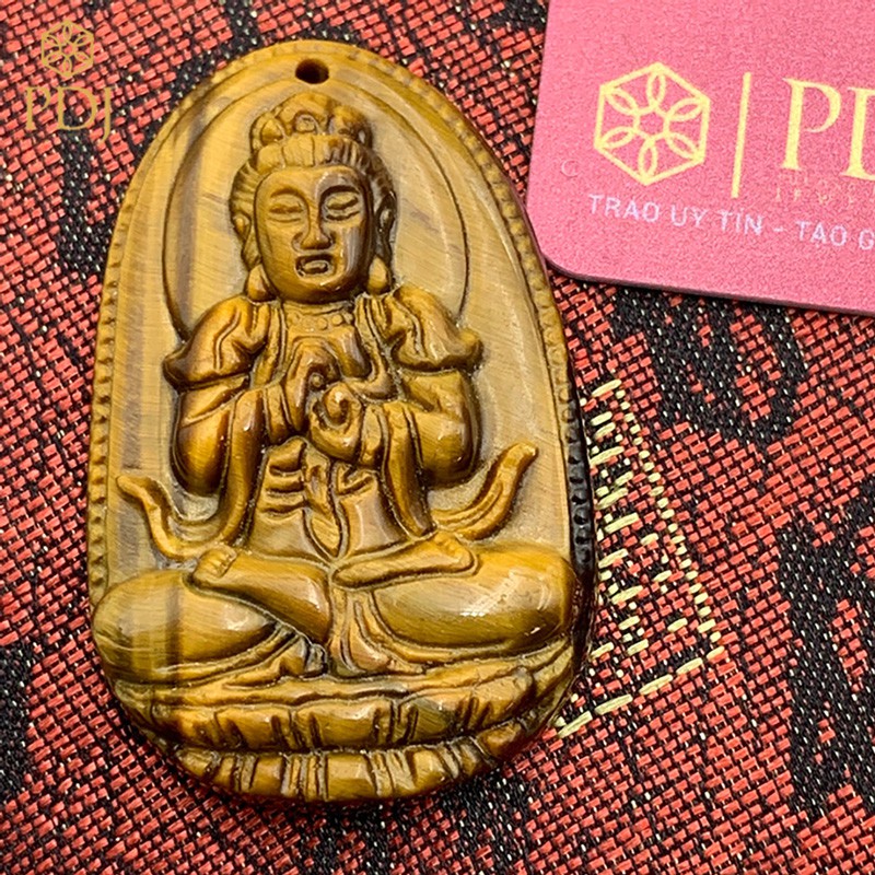 Ảnh Mặt phật bản mệnh Như Lai Đại Nhật - tuổi Mùi, tuổi Thân - tặng kèm dây dù đeo và hộp đựng - M000090 - Trang sức PDJ 2