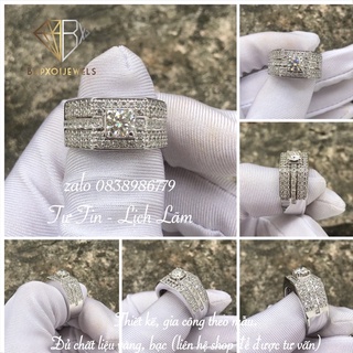 925 Silver Ring by Bapxoistore-Moissanite