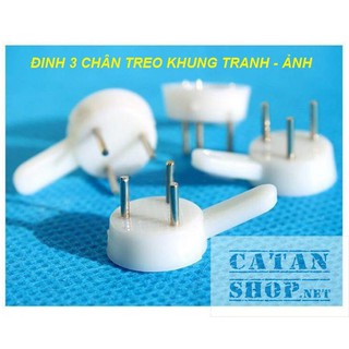 10 Đinh treo khung tranh, Đinh 3 chân 4 chân treo tranh ảnh,móc treo đồ đóng tường tiện lợi không cần khoan tường