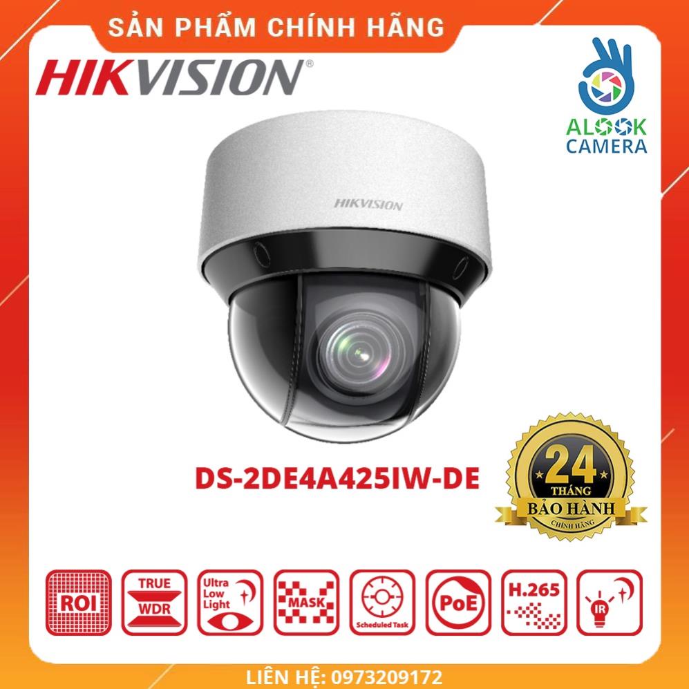 HÀNG CHÍNH HÃNG_Camera IP PTZ HIKVISION DS2DE4A425IWDE 4MP H265+ Ống
