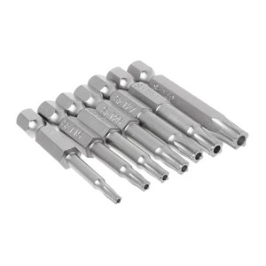 7Pcs Star Drill Bits Screwdriver Magnetic Shank Hand Tools Five-pointed Star Bor