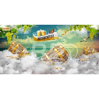 Tranh vải lụa dán tường Quán Bia - Quán Nhậu - Bóng Đá
