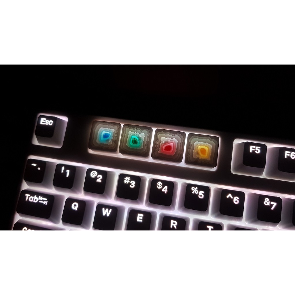 Keycap artisan Abyss xuyên led cực đẹp, thành keycap dày dặn, lắp cho bàn phím cơ | BigBuy360 - bigbuy360.vn
