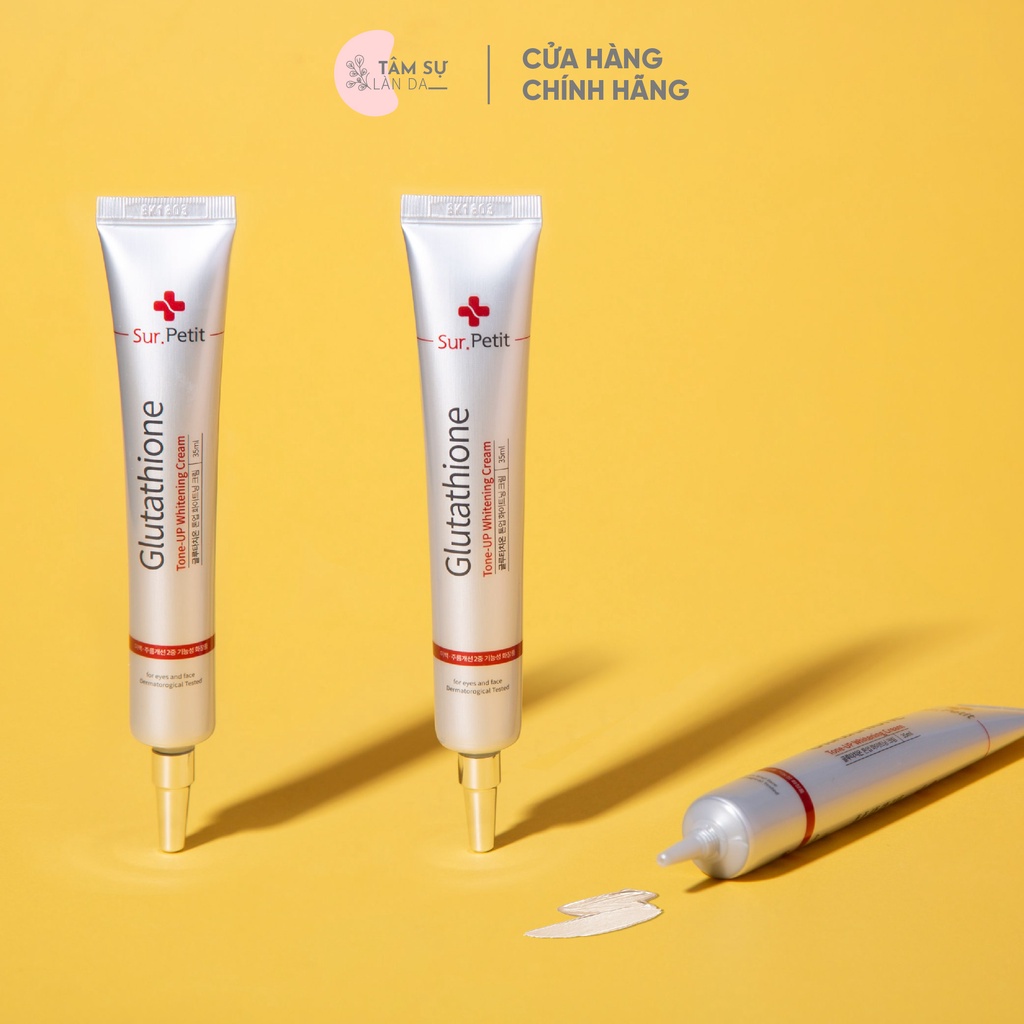 sur petit glutathione Kem Truyền Trắng Dưỡng Trắng Da +SUR.PETIT GLUTATHIONE Whitening Tone Up  Cream Lỗi Hộp 3/4/26