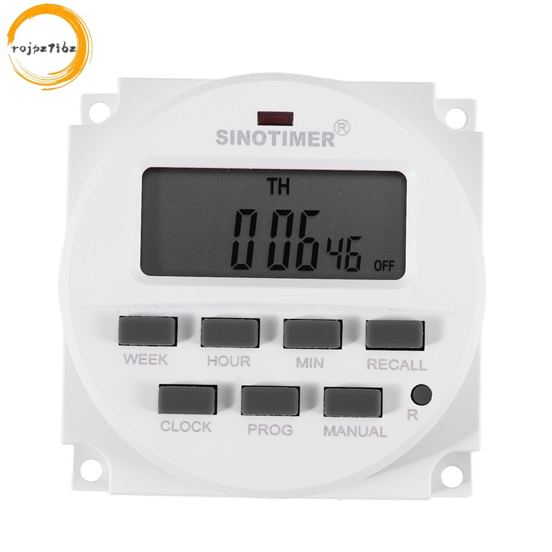 Sinotimer Tm618H-2 220V Ac Công tắc thời gian kỹ thuật số Điện áp đầu ra 220V 7 ngày Công tắc hẹn giờ lập trình hàng tuần cho ứng dụng đèn
