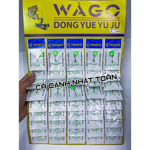 HẠT CHẶN PHAO DẠ QUANG CÂU CÁ 1 NÚT 6 HẠT WAGO