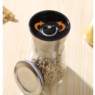 Hũ xay tiêu thủy tinh, nắp inox   dung tích 180 ml