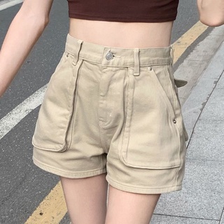 Phiên Bản Hàn Quốc Kaki Quần Short Denim Mùa Hè Mỏng Cao Cấp Ôm Hơn Nhìn Quần Short Hot Girl Loose Casual a Hot Pants