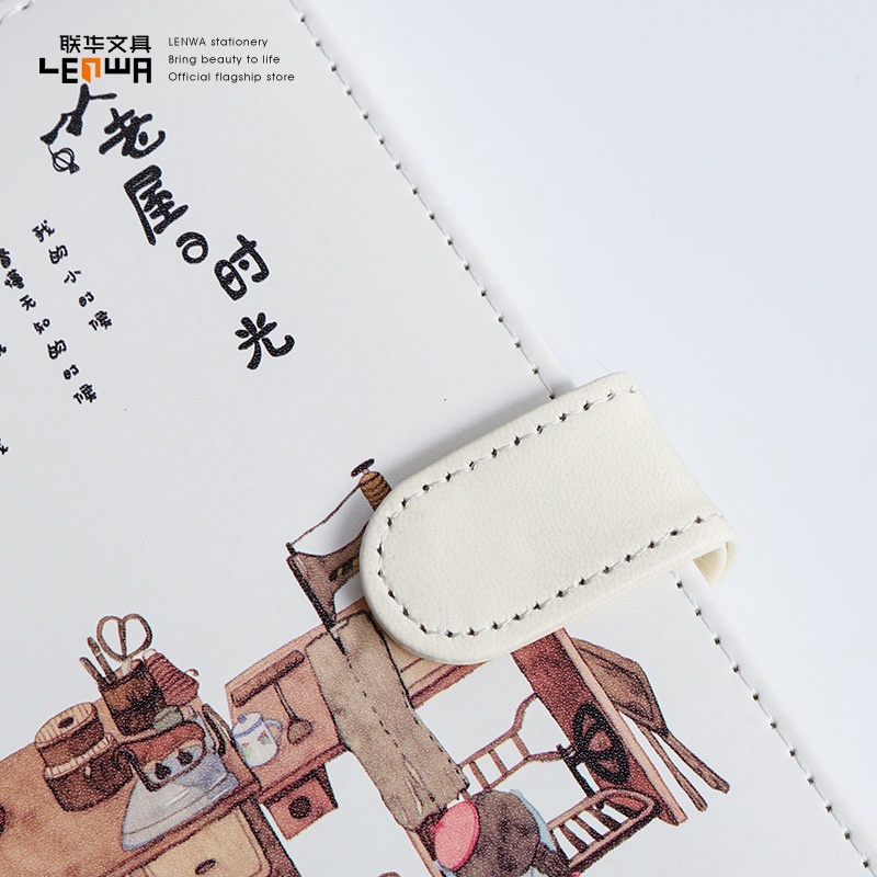 Sổ tay cute bìa da ghi chép kế hoạch học tập chi tiêu B6 224 trang mẫu bìa tình cảm gia đình