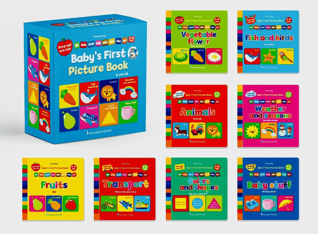 Mô tả Bộ sách bìa cứng Thư viện hình ảnh đầu tiên cho bé về thế giới xung quanh - Baby's First Picture Book (8 Cuốn) - 1