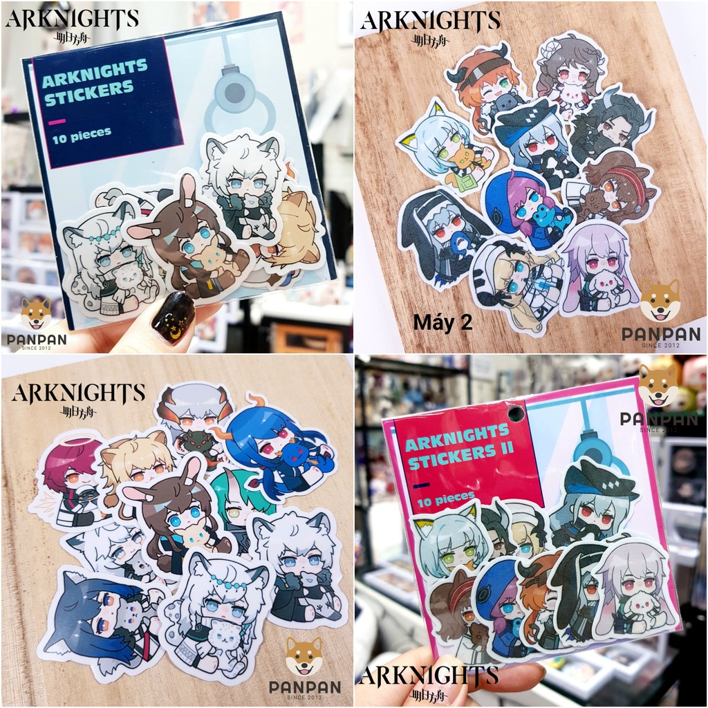 Sticker Set Arknights phiên bản Máy Gắp Thú 2 phiên bản (10 HÌNH DÁN ...