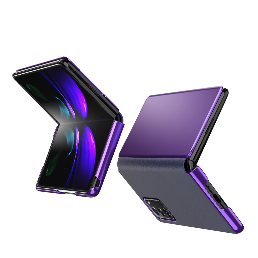 Z Fold 7 6 4 5G Funda Flip Case cho Samsung Galaxy Z Fold 5 2 W21 Fold 3 W22 Mirror Clear View Vỏ da PU Vỏ điện thoại W20 Capa