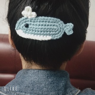 Kẹp tóc con cá heo bơi lượn cute cho nữ và bé gái 6cm |Cặp tóc mái hình thú |Shop Rô Handmade