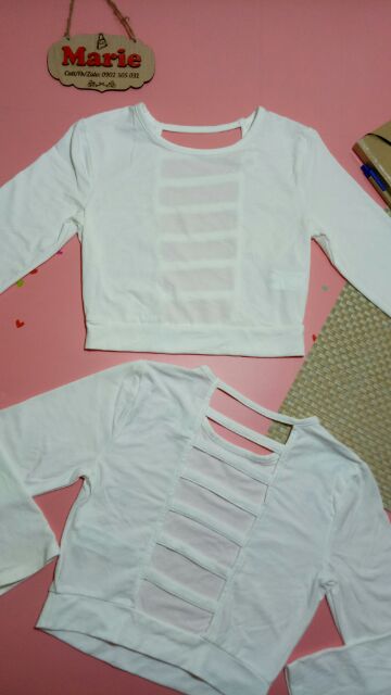 Áo croptop đan dây lưng F21 vnxk