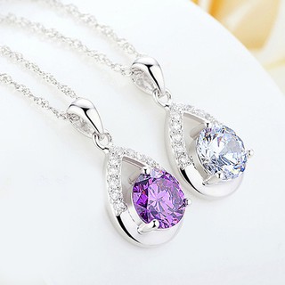 TẶNG bông tai Dây chuyền giọt nước nạm đá nhân tạo BHDC136