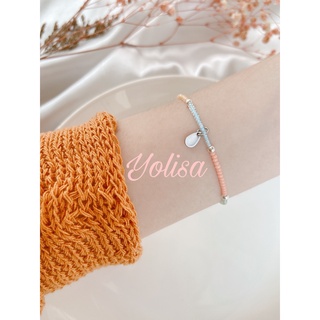 Vòng tay handmade hạt cườm nhiều màu pastel