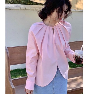 Áo Sơ Mi Nữ Dài Tay Dáng Rộng Phong Cách Hàn Quốc Baju Baju Wanita Lengan Panjang Hàng Mới Có Sẵn
