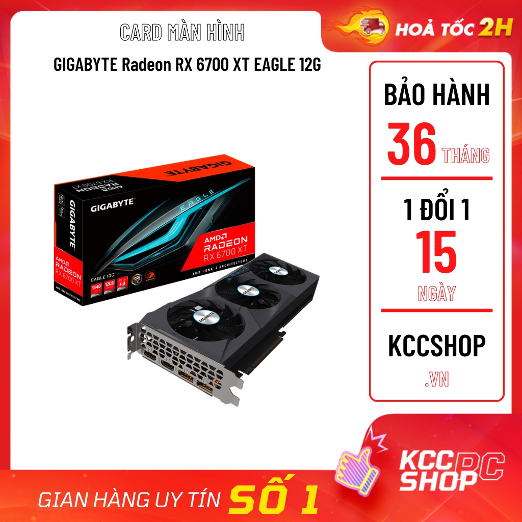 Vga Gigabyte Radeon Rx 6700 Xt Eagle 12g Gv R67xteagle 12gd Shopee Việt Nam 5139