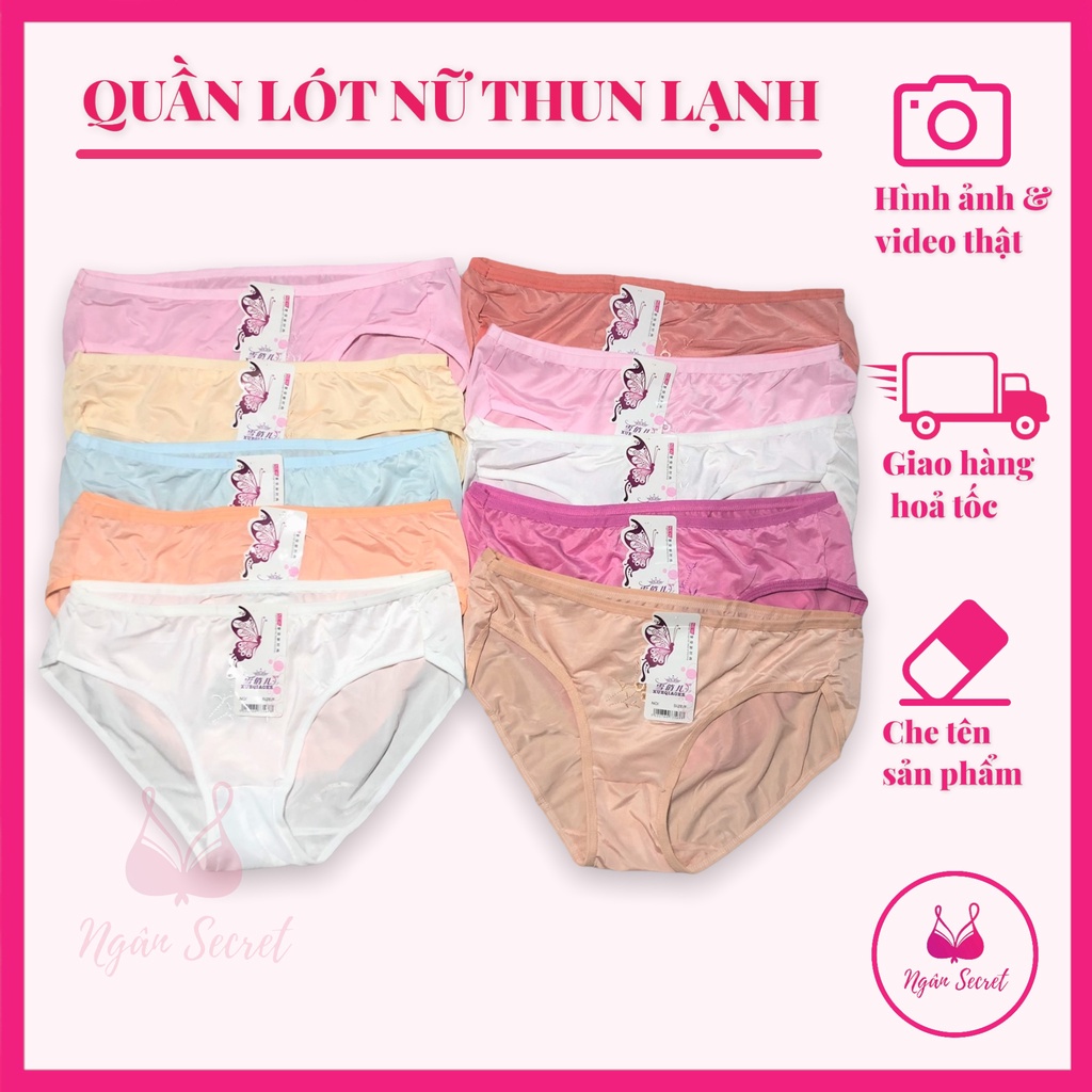 Set 10 quần lót nữ thun lạnh size lớn 50=>80kg