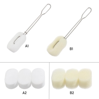 POCKETN Chai Cốc Vệ Sinh Nhà Bếp Inox Có Thể Thay Thế Bọt Biển Tay Cầm Dài Cốc Thủy Tinh Sạch Sẽ