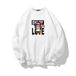 Áo Sweater HappyFamily Enjoy Love Họa Tiết Chú Khỉ Trẻ Trung Chất Cotton 100 Cao Cấp