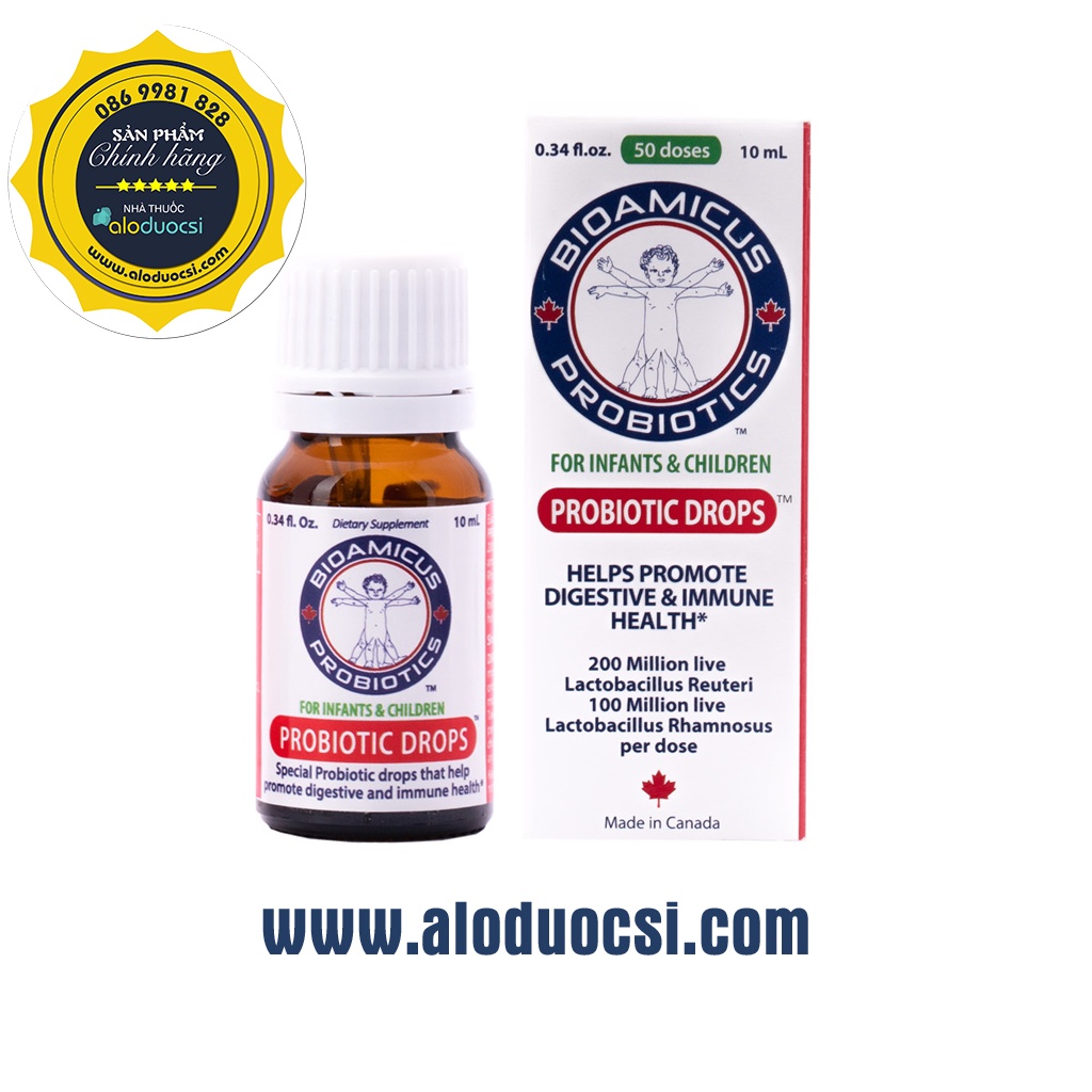 Men hai chủng Bioamicus ProBiotic Drops - Chính hãng | Shopee Việt Nam