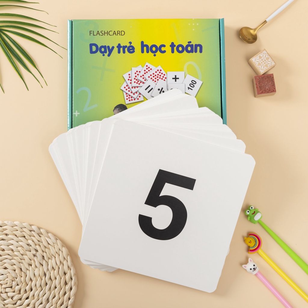 Ảnh Flashcard Dạy Trẻ Học Toán Glenn Doman- Bộ 59 Thẻ Học Thông Minh Phát Triển Tư Duy Logic Cho Trẻ Từ 0-6 Tuổi 3