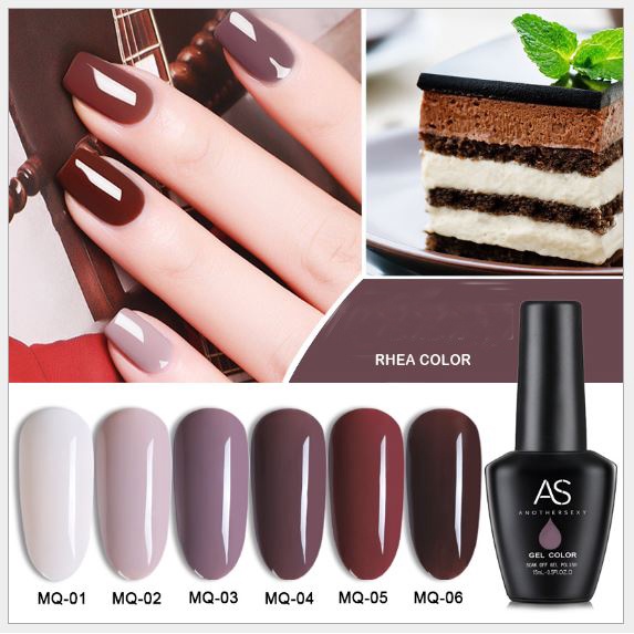 Sơn gel AS chọn lẻ 6 màu nâu MQ