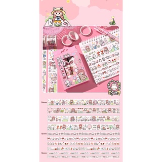 Washi Tape Hộp 10 Cuộn Băng Keo Hoạ Tiết Cute Dán Sổ Tay Decor Trang Trí Bullet Journal WS22