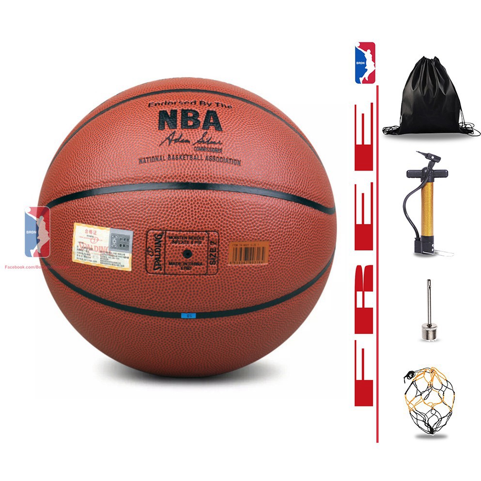 Bóng Rổ Da Cao Cấp - Bản thiết kế cho NBA - Size 7 - Tặng kèm Kim bơm, Túi lưới SIÊU HOT